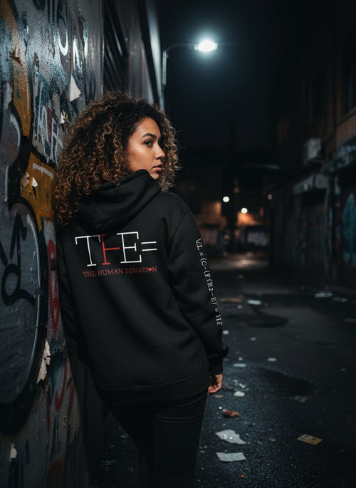 “+LOVE −HATE Mindset Hoodie — Wear the Equation.”