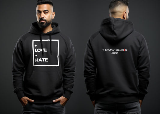 + LOVE - HATE HOODIE/BLACK