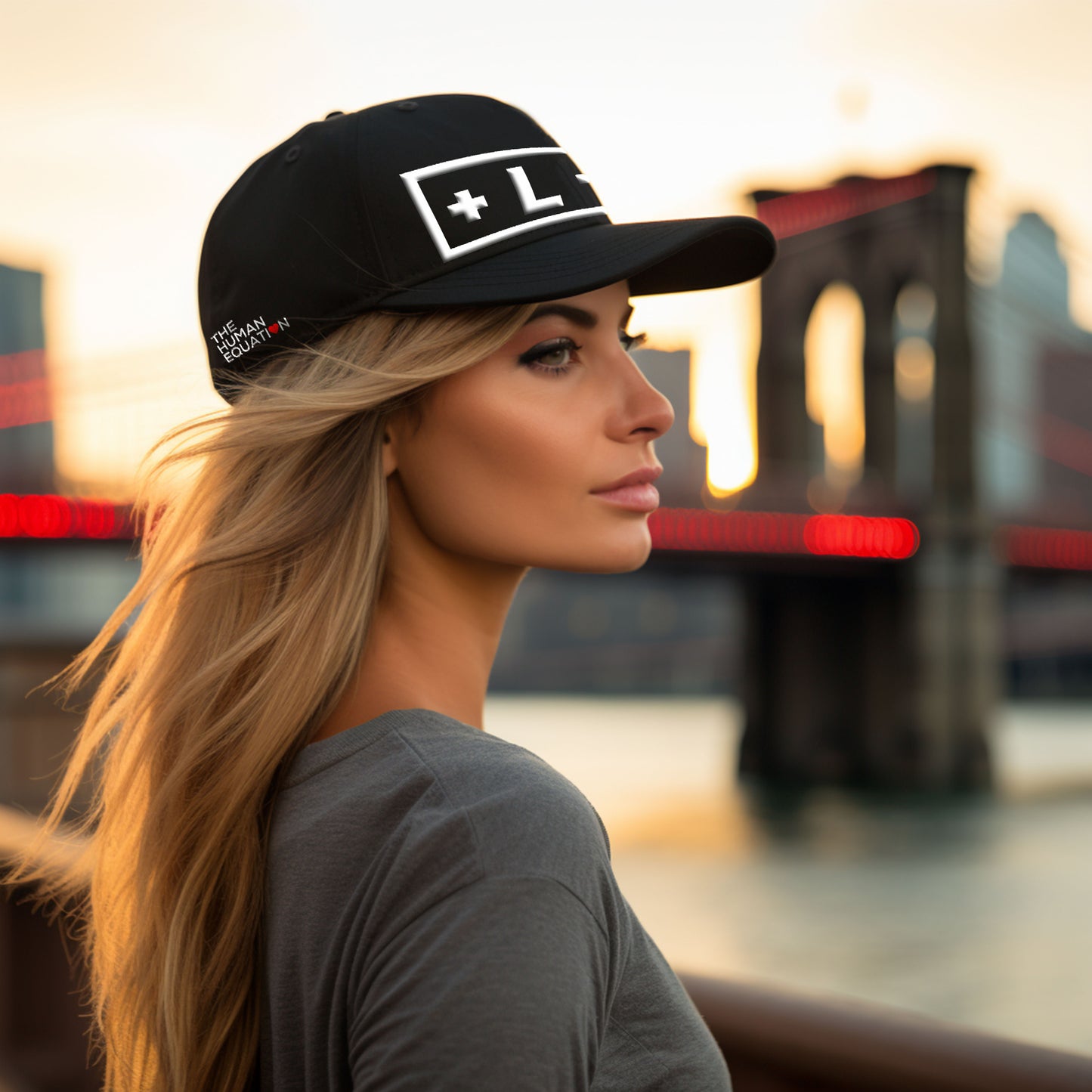 + L - H BLACK SNAPBACK